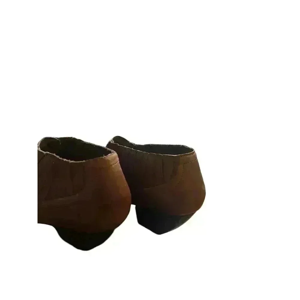 Vintage Circle S Wonens Brown Ankle Slip on Bootie Boots. Size 8M. 100% Leather